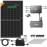 Balkonkraftwerk 800W/600W Komplettset-Jinko Tiger Neo 440W Solarmodul-Hoymiles Wechselrichter-Zendure Zusatzbatterie - NYLYN Solar