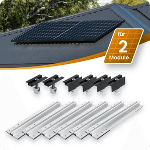 Trapezblechdach Montageset für 2 Module Photovoltaik Balkonkraftwerk - NYLYN