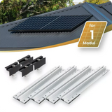 Trapezblechdach Montageset für 1 Modul Photovoltaik Balkonkraftwerk - NYLYN Solar